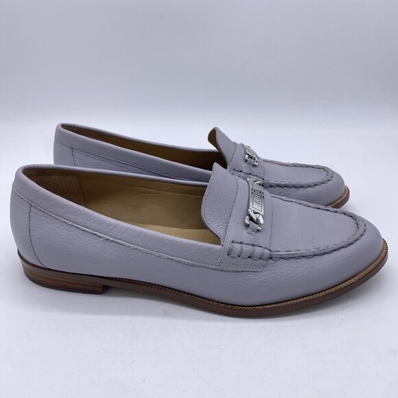 Ralph Lauren Bedelia Leather Loafer Women's 9.5 Lavender Grey Old Money Preppy - Picture 3 of 14